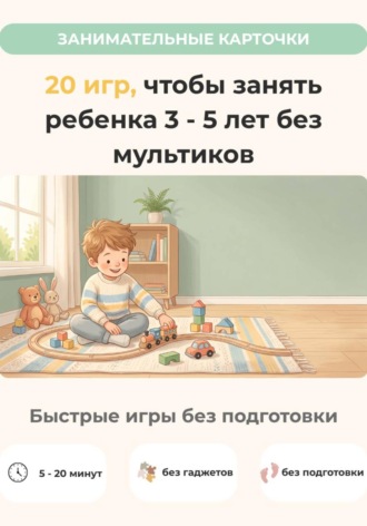 20 игр, чтобы занять ребенка 3-5 лет без мультиков