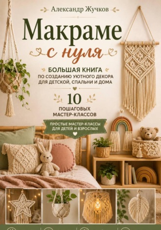 Макраме с нуля. Большая книга по созданию уютного декора для детской, спальни и дома. Простые мастер-классы для детей и взрослых