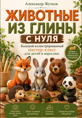 Животные из глины с нуля. Большой иллюстрированный мастер-класс для детей и взрослых