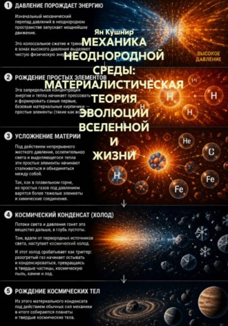 МЕХАНИКА НЕОДНОРОДНОЙ СРЕДЫ: МАТЕРИАЛИСТИЧЕСКАЯ ТЕОРИЯ ЭВОЛЮЦИИ ВСЕЛЕННОЙ И ЖИЗНИ