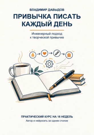 Привычка писать каждый день. Практический курс на 16 недель. Автор и нейросеть за одним столом