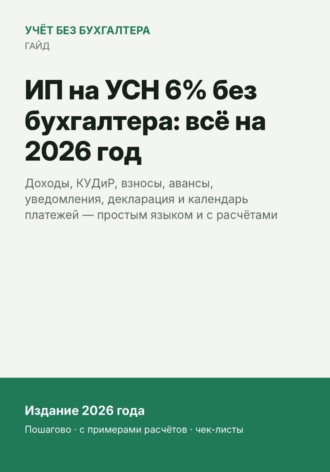ИП на УСН 6% без бухгалтера: всё на 2026 год