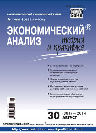 Экономический анализ: теория и практика № 30 (381) 2014